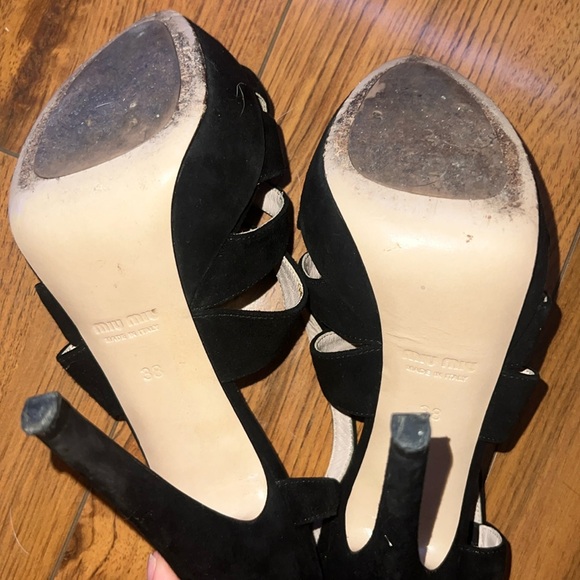Miu Miu Suede Platforms - Picture 8 of 11